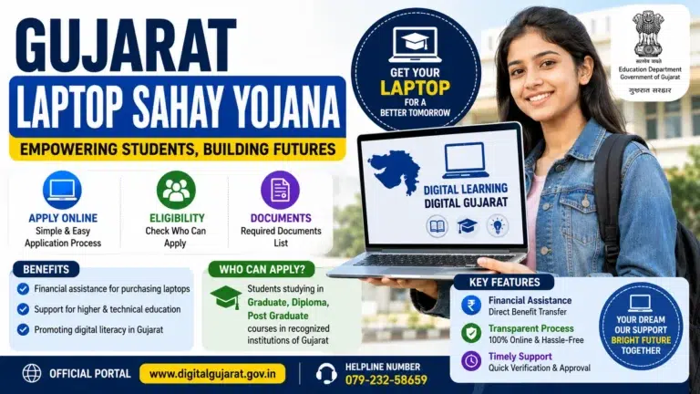 Gujarat Laptop Sahay Yojana 2026 — Apply Online, Eligibility, Documents