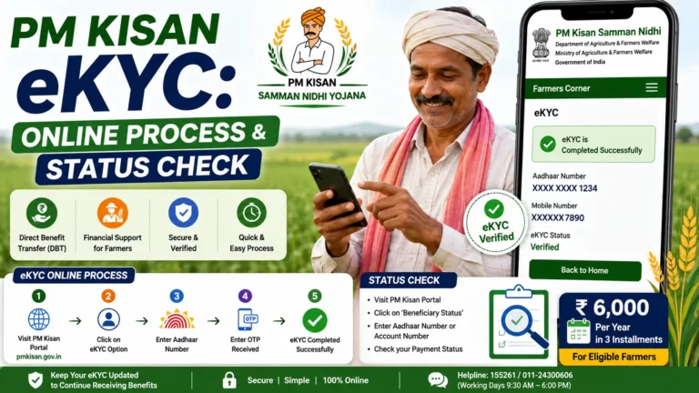 PM Kisan eKYC: Online Process & Status Check