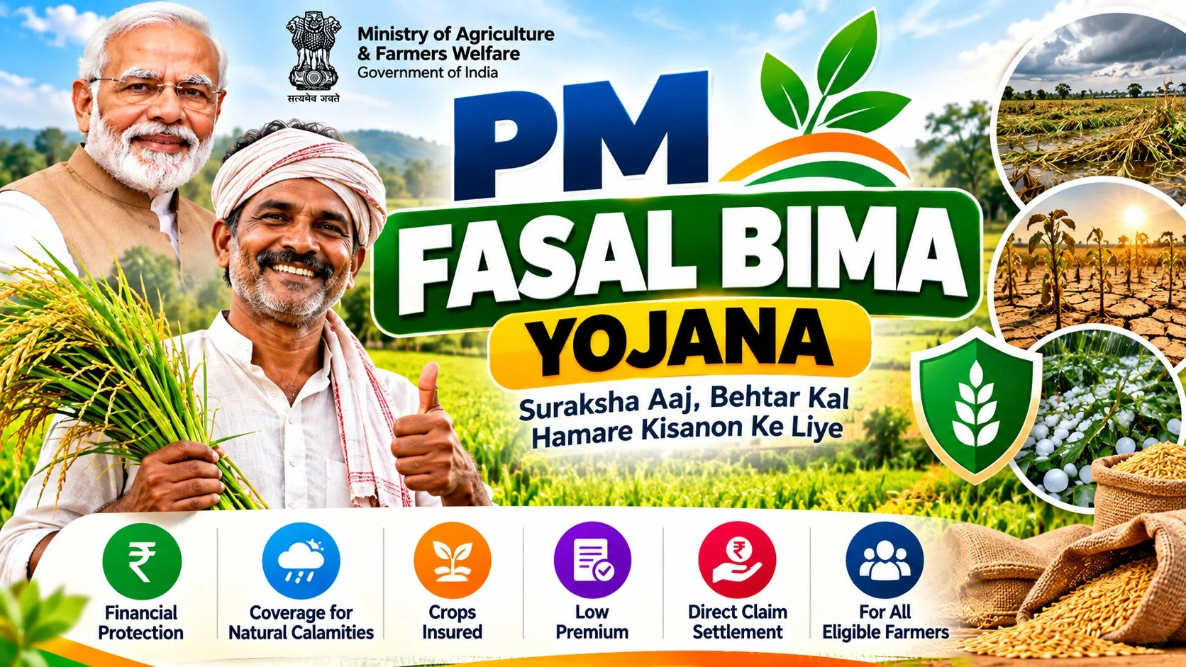 PM Fasal Bima Yojana 2026: Premium, Claim & Apply