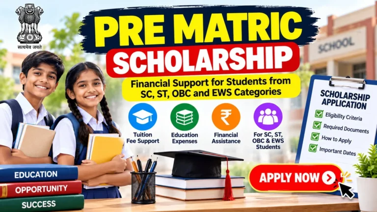 Pre Matric Scholarship 2026: Apply Online, Eligibility & Amount