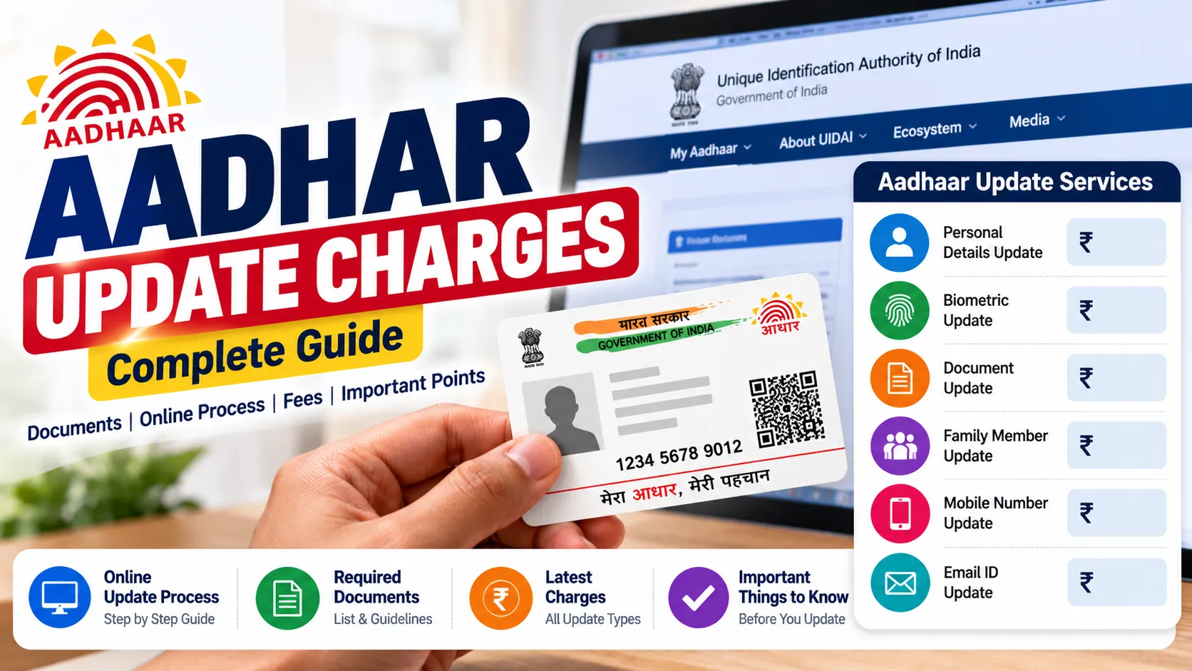 Aadhaar Update Charges: Fees & Free Options