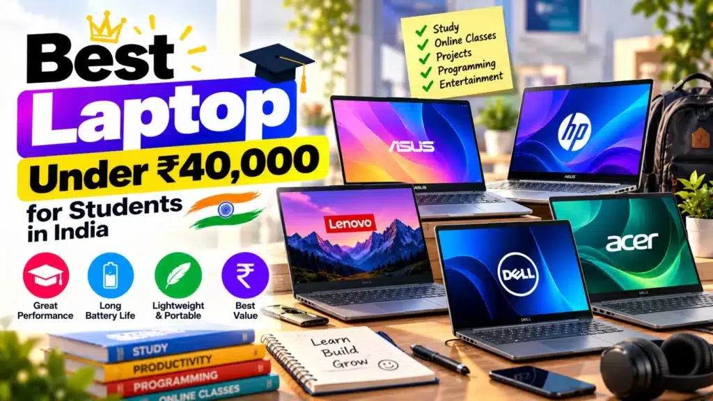 Best Laptop Under 40000 for Students in India (2026)