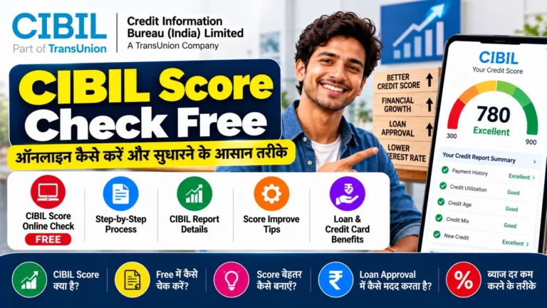 CIBIL Score Check Free 2026: Online Kaise Kare & Improve Tips