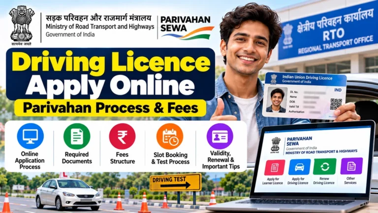Driving Licence Apply Online 2026: Parivahan Process & Fees