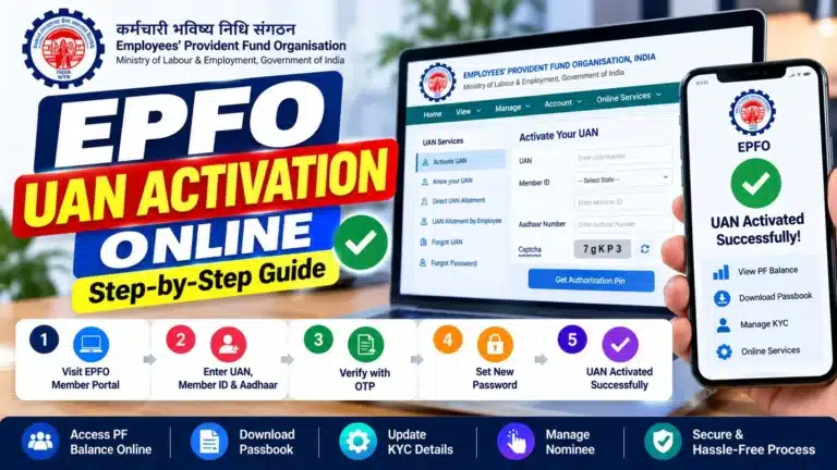 EPFO UAN Activation Online 2026: Step-by-Step