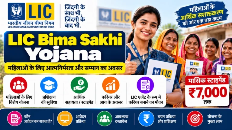 LIC Bima Sakhi Yojana 2026: ₹7,000/Month, Apply Online