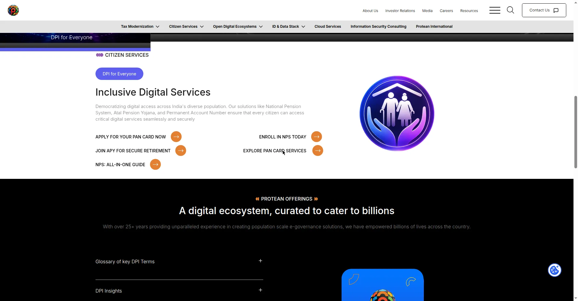 Protean official website for PAN card correction services