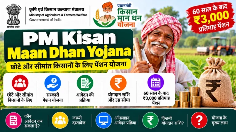 PM Kisan Maan Dhan Yojana 2026: ₹3,000/Month Pension Guide