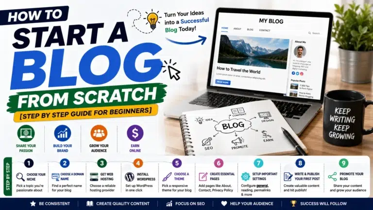 How to Start a Blog in 2026: Complete Beginner’s Guide (Setup + Writing)