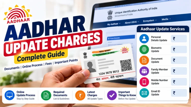 Aadhaar Update Charges in 2026: Fees & Free Options
