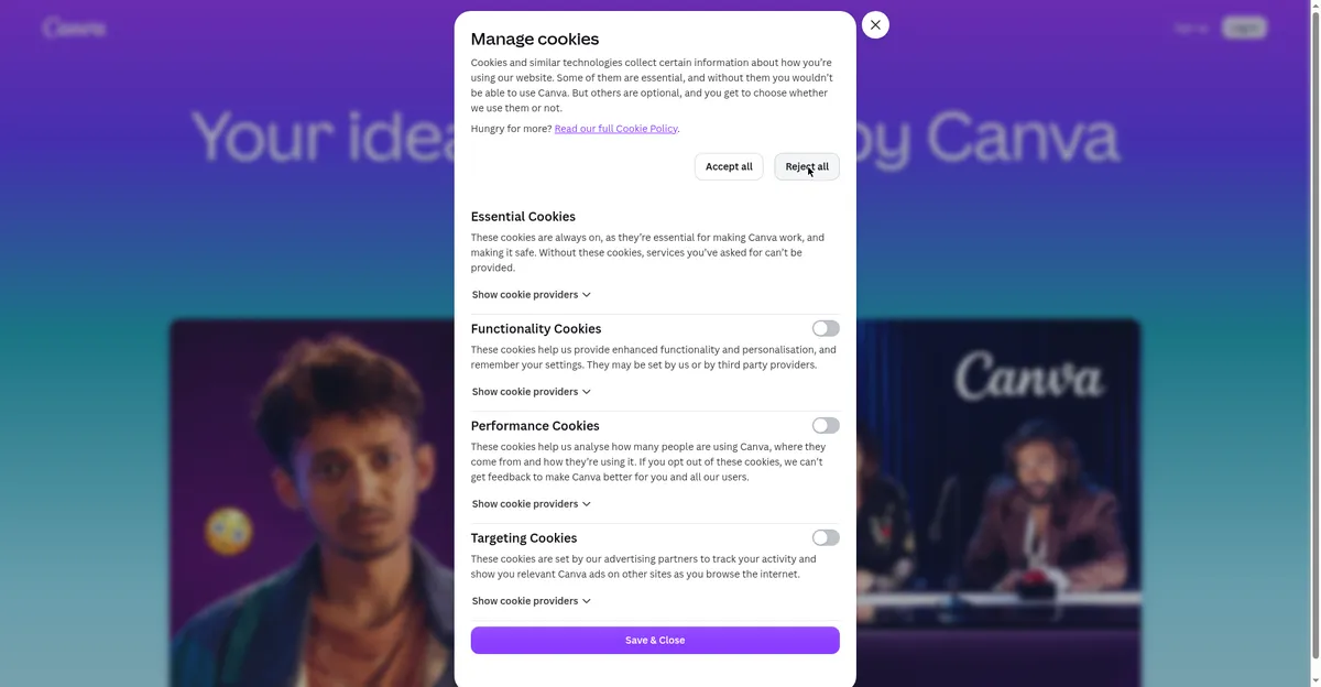 Canva homepage for creating visuals that fix common social media mistakes